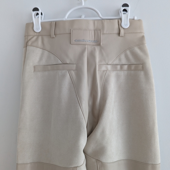 Manière de Voir beige leather and suede pants - Picture 4 of 8